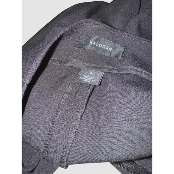 Halogen Black Dress size 8 Side Zip ankle Pants NWT Straight Leg - Picture 7 of 9